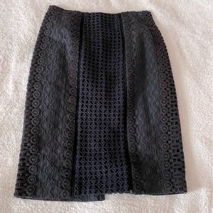 Rebecca Taylor lace crochet pencil skirt